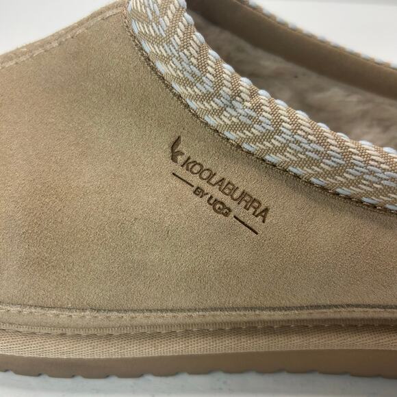 Koolaburra by UGG Burree Slip-On Suede Slippers Faux Fur Lined Tan Women 10 - Picture 8 of 10